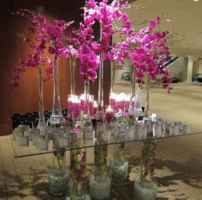 Flowers for Escort Card Tables by Amaryllis Event Decor