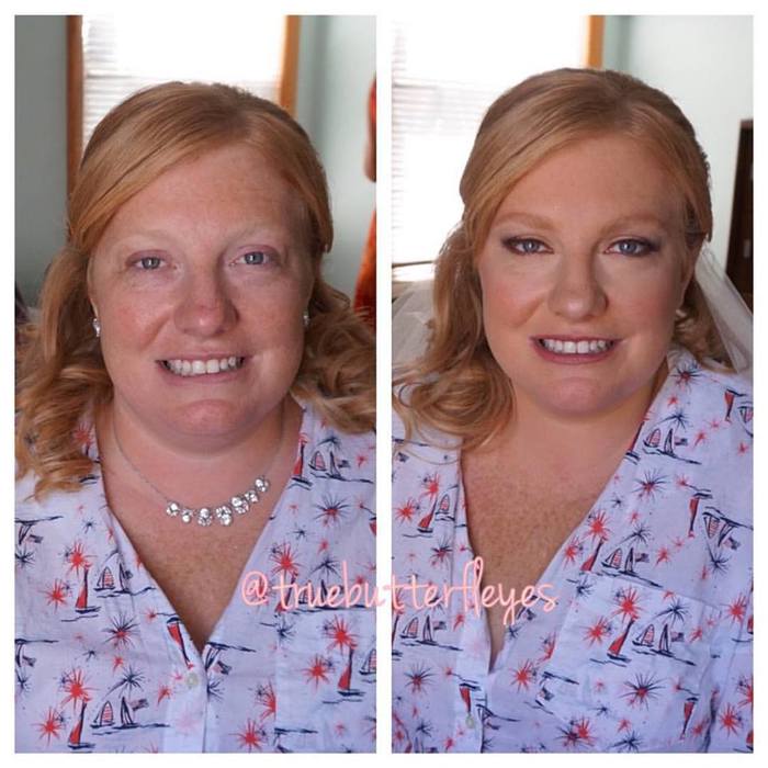 Before & After Brides and Bridesmaids by Truebutterfleyes Make Up Artistry