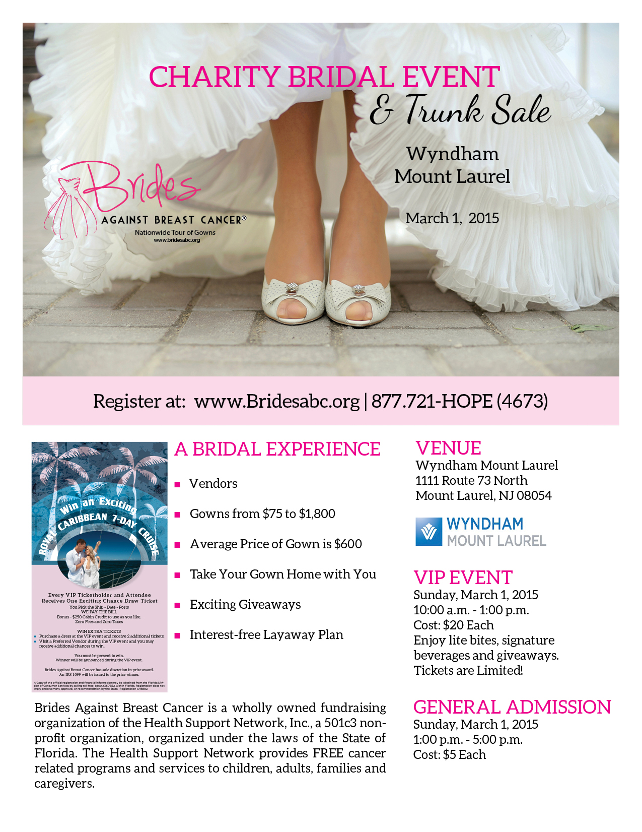 Mount Laurel, NJ Brides Against Breast Cancer Bridal Show & Trunk Sale!