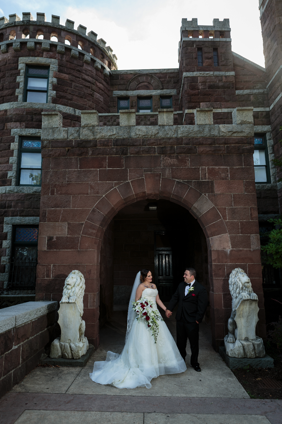NJ castle featured in couple’s formal photo session on their wedding day- The Graycliff in Moonachie, NJ.