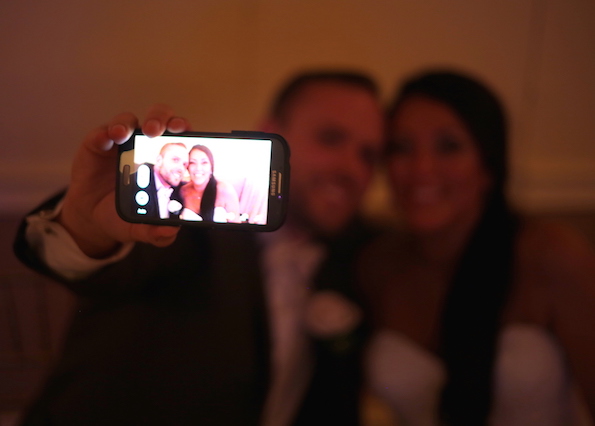 Newlywed Couple Does Not Miss the Opportunity for a Very Special Wedding Selfie-Stony Hill Inn in Hackensack, NJ