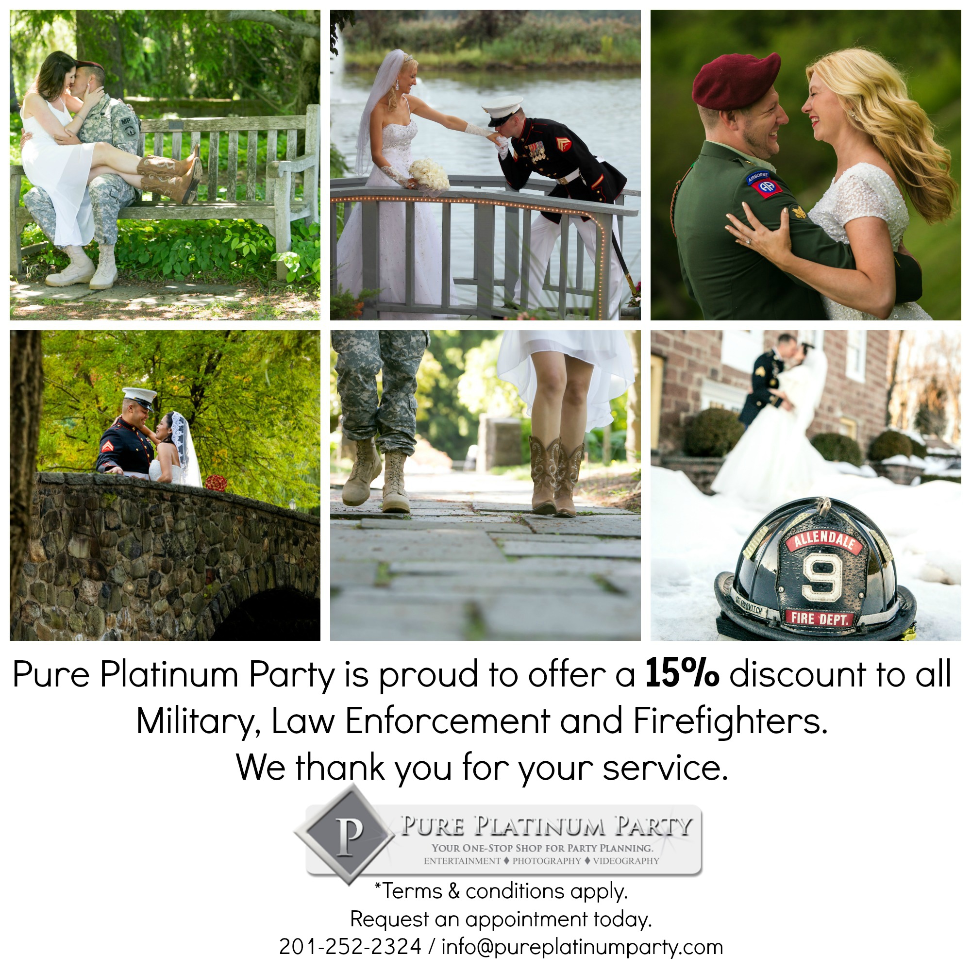 Proudly Offering a 15% Discount to All Military, Law Enforcement, and Firefighters