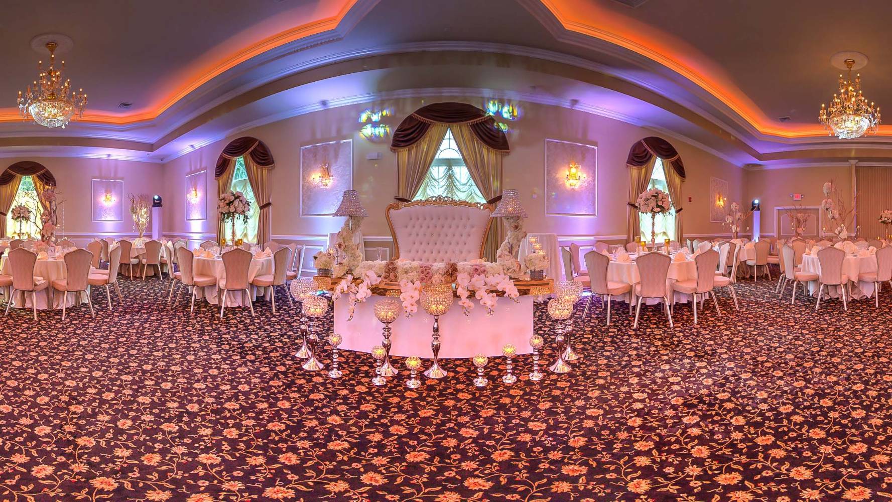 View Virtual Tour of Casa Bianca Banquets in Oak Ridge, NJ | 360 Site Visit