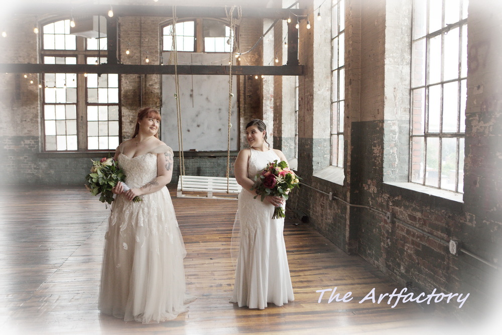 Nicole and Helania ,wedding at the Art factory by Visionary Artists photo and cinema