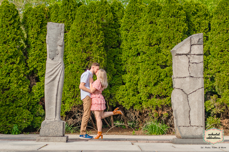 Lovely Grounds for Sculpture Engagement Photos