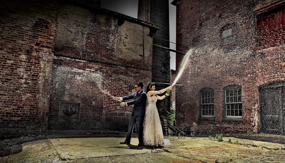 Liz and Erik wedding at the Art factory by Visionary Artists 
