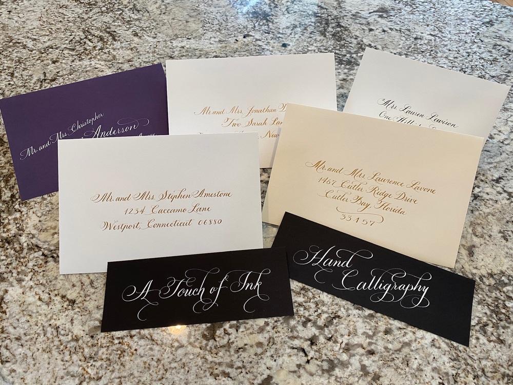 Hand Calligraphy Invitation Envelopes 