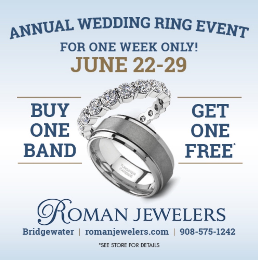Roman Jewelers Annual Buy One Get One Wedding Ring Event