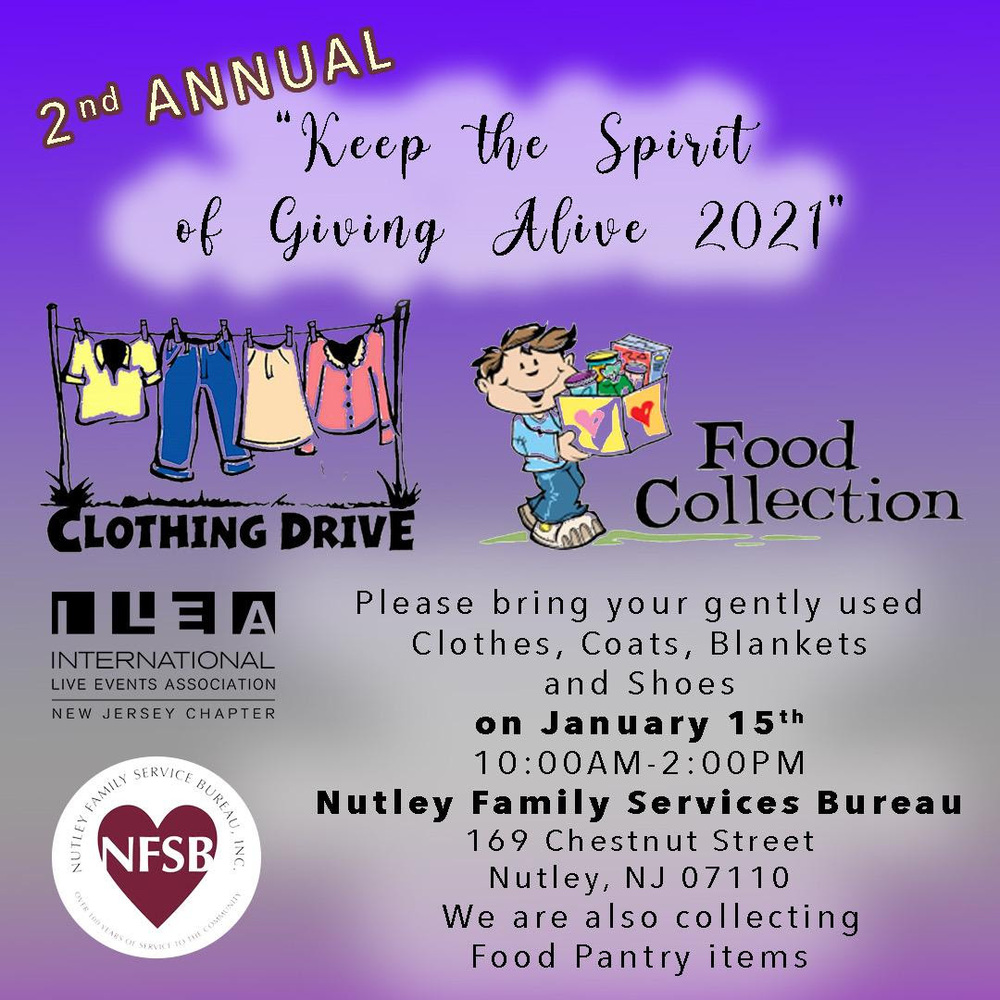 ILEA and NFSB Food & Clothing Drive on January 15, 2022 in Nutley, NJ