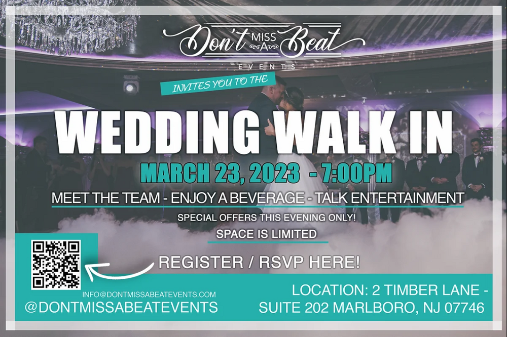 Wedding Walk In at Don't Miss A Beat Events